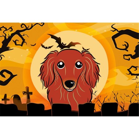 CAROLINES TREASURES Halloween Longhair Red Dachshund Fabric Placemat BB1772PLMT